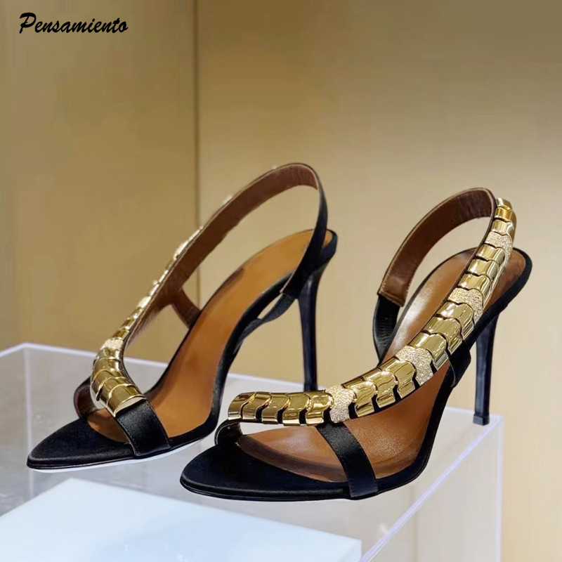 Luxury Lifestyle Shoes - Luxuriöse Glitzer-Sandalen mit Strassbesatz für Damen,