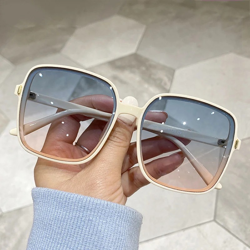 Luxury Lifestyle Products - Vintage Übergroße Quadratische Sonnenbrille Damen Mode