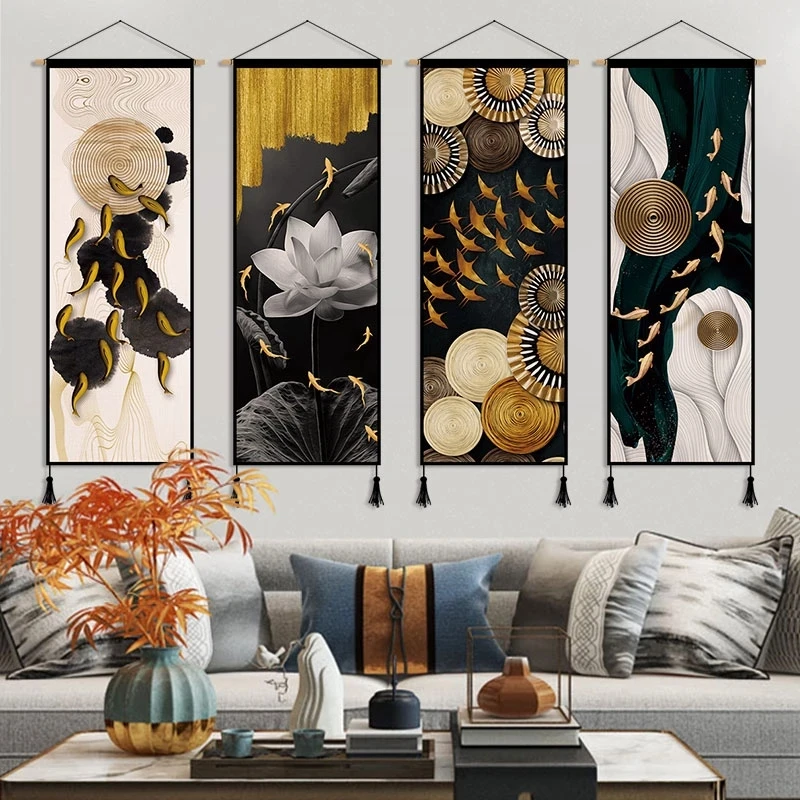 Luxury Lifestyle Pictures - Home Office Fisch Feng Shui Leinwand